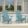 thumbnail image 1 of Sonerlic 2 Pack Outdoor Patio HIPS Adirondack Chair for Yard, Deck and Garden,Lake Blue, 1 of 9