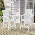 thumbnail image 1 of Sonerlic 2 Peaks Adirondack Chair, Patio Bar Stool Furniture for Outdoors,White, 1 of 8