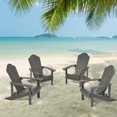 thumbnail image 1 of Sonerlic 4 Packs Outdoor Adirondack Plastic Fire Pit Chair for Patio,Deck and Garden,Gray, 1 of 6