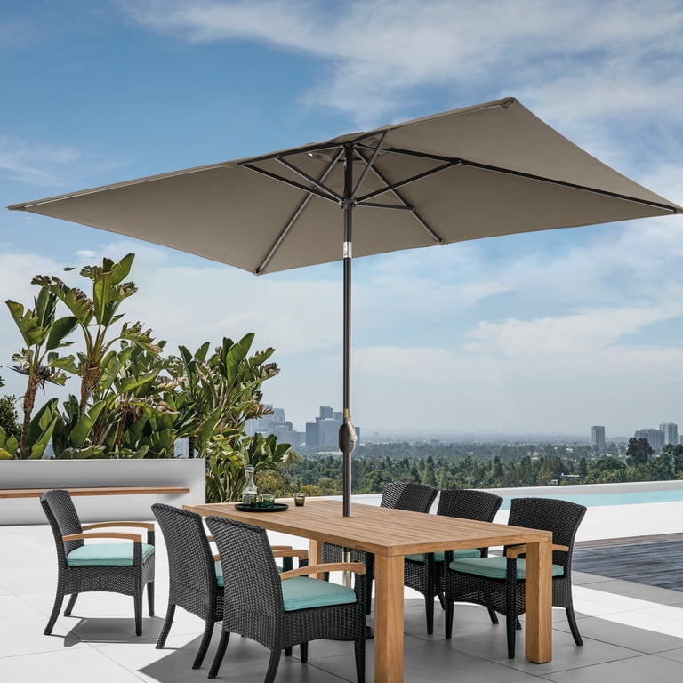 aluminum patio umbrellas sale Galtech Aluminum 11' Round Umbrella with Deluxe Auto Tilt