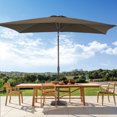 thumbnail image 1 of Sonerlic 6x9ft Outdoor Patio Deck Market Umbrella, Outside Table Umbrellas with Non-Fading Polyester canopy,Taupe, 1 of 7