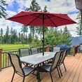thumbnail image 1 of Sonerlic 7.5ft Round Patio Market Umbrella With Steel Frame, Outdoor Table Umbrella for Yard, Poolside and Deck, Wine Red, 1 of 7