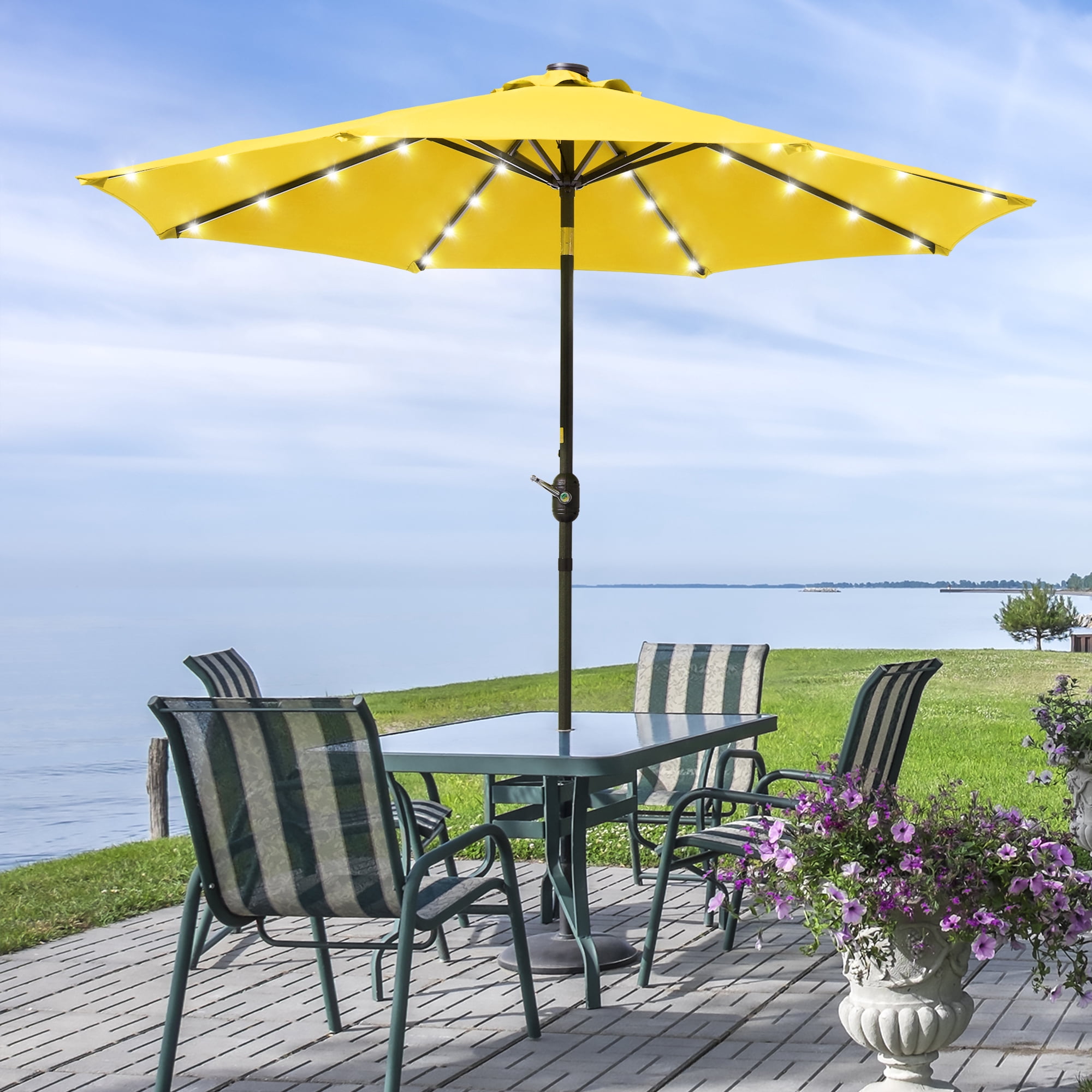 10 ft oblong patio table umbrella HAPPATIO 10FT Patio Cantilever Umbrella, Outdoor Rectangle Patio Umbre   Happatio