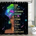 thumbnail image 1 of Sonernt Black Girl Shower Curtain, African American Shower Curtain African Women Positive Shower Curtain Decor 12 Hooks 72X72 inch, 1 of 6