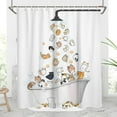 thumbnail image 1 of Sonernt Cute Cat Shower Curtain for Kids Children Cartoon Animal Pattern Colorful Hilarious Funny Pets Paw Bathroom Waterproof Fabric Polyester Accessories (W72''xH72'' inch) 12 Hooks Included, 1 of 5