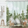thumbnail image 1 of Sonernt Forest Woodland Kids Shower Curtain 72x72 inch with 12 Hooks, 1 of 6