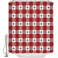 thumbnail image 1 of Sonernt Independence Day 4th of July Shower Curtain for Bathroom with Hooks 72x72 Inches Polyester Fabric Shower Curtain Sets Washable Bath Curtains Decor Patriotic American Flag Red, 1 of 7