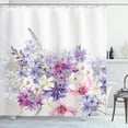 thumbnail image 1 of Sonernt Lavender Shower Curtain, Pastel Cornflowers Bridal Classic Design Gentle Floral Print Wedding Design, Cloth Fabric Bathroom Decor Set with Hooks, 72" W x 72" L inch, Violet White Pink, 1 of 6