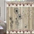 thumbnail image 1 of Sonernt Rustic Dandelion Shower Curtains for Bathroom, Country Chic Western Stars Shower Curtain Farmhouse Wood Board Decor Shower Curtain, Rustic Cabin Fabric Bath Curtains 72X72 Inch with 12 Hooks, 1 of 7