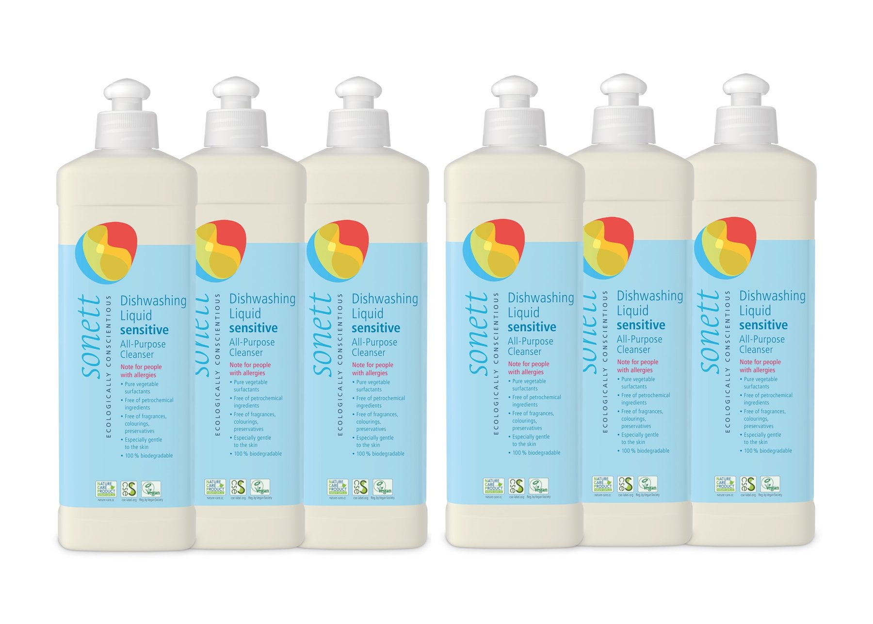 Sonett Liquid Dish Soap, 17 Fluid Ounces, 6 Count