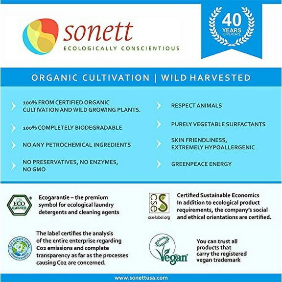 Sonett Organic Bathroom & Shower Cleaner Spray Removes lime scale deposits in hard-to-reach places and cleans fittings, stainless steel (17 fl. oz. Pack of 1)