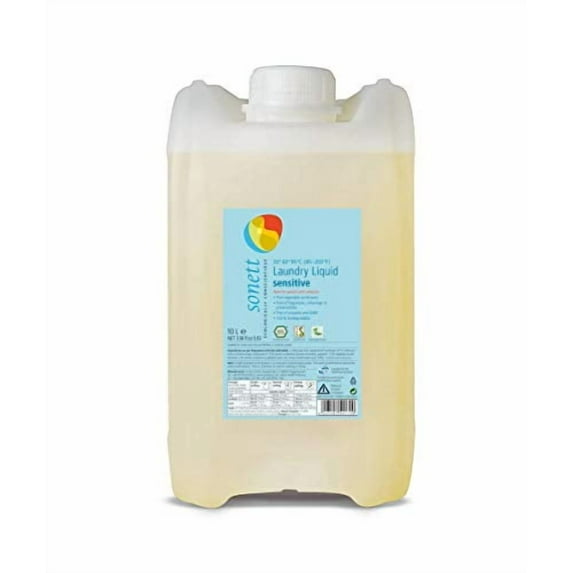 Sonett Organic Laundry Liquid Detergent Sensitive (2.6 gal/10L) for people with allergies GMO free Certified Organically Grown