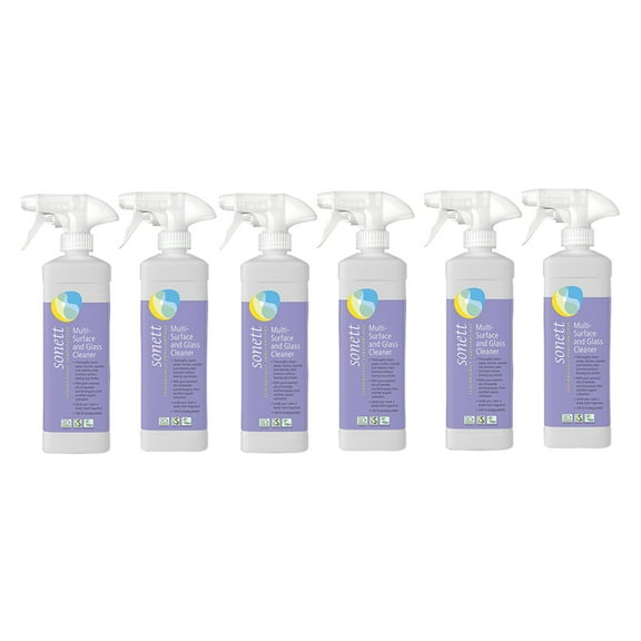 Sonett Organic Multi-Surface and Glass Cleaner 17 fl oz Pack of 6