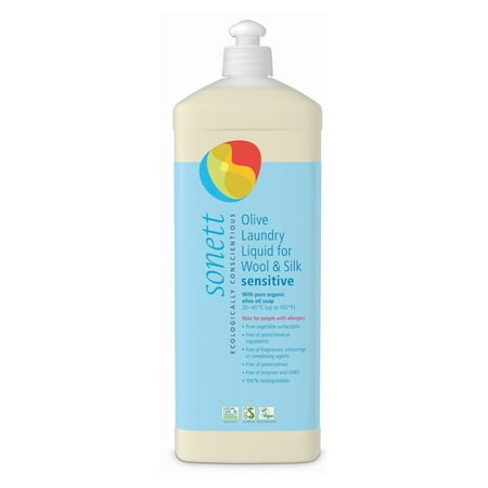 Sonett Organic Olive Laundry Liquid for Wool and Silk Sensitive 34 fl. oz/1L Pack of 1