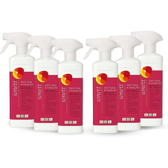Sonett Organic Starch Spray and Ironing Aid 17 fl.oz (Pack of 6)