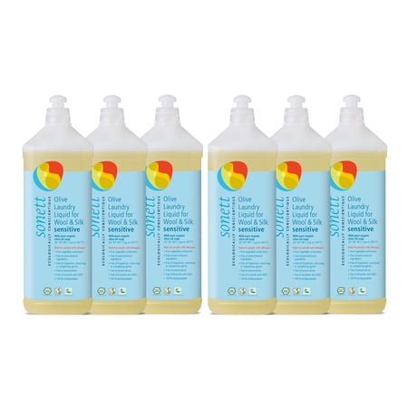 Sonett Organic olive Laundry Liquid Form Detergents, for Sensitive Skin 6 Count per Pack