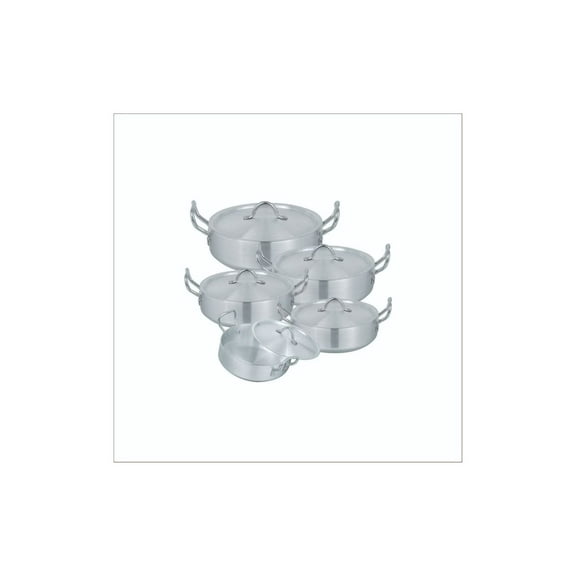 Sonex Fish Pot Set, Aluminum Metal Finish, Large Capacity, 5 Pcs