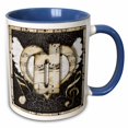 thumbnail image 1 of 3drose, Song Angel Initial Letter D, 11oz Two-tone Blue Mug, 1 of 6