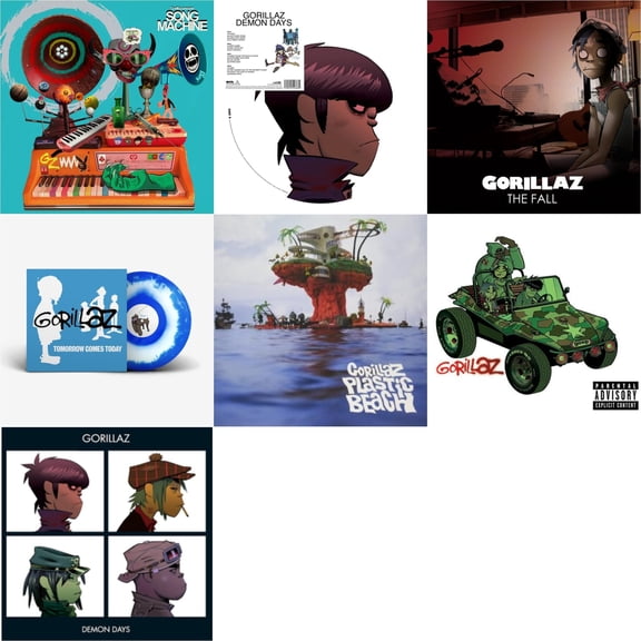 Song Machine: Season One & Demon Days (Picture Disc/2LP) & Fall & Tomorrow Comes Today Ep (White & Blue Color In Color LP Vinyl) & Plastic Beach & Gorillaz & Demon Days (2LP)