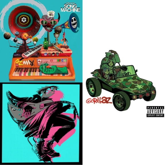 Song Machine: Season One & Now Now (180G/Dl Code) & Gorillaz [LP Vinyl Bundle]