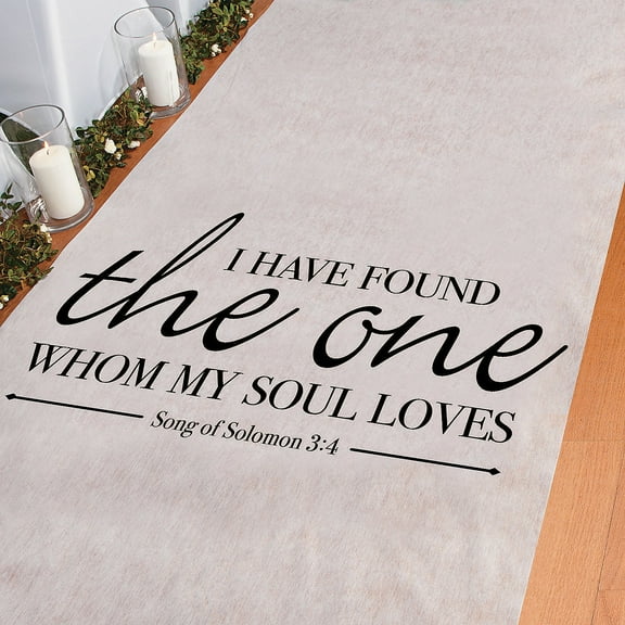 Song Of Solomon 3:4 Aisle Runner, Party Decor, 1 Piece
