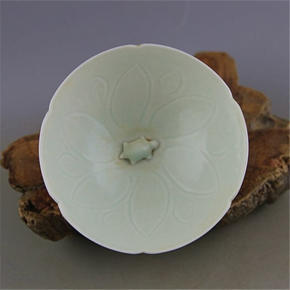 Song Style Hutian Kiln Longevity Tortoise Bowl Carved Vintage Porcelain Chinese Traditional Ceramic Collectible Decor Ware