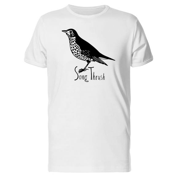 Song Thrush Black Bird Tee Men's -Image by Shutterstock