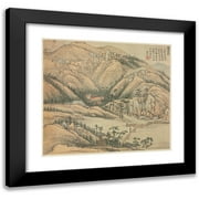 Song Xu 13x12 Black Modern Framed Museum Art Print Titled - Mt. Fenghuang Mt. Phoenix C. 1588