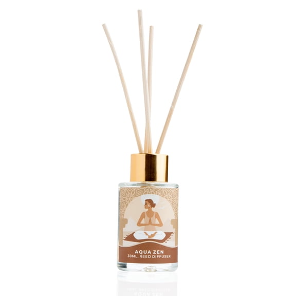 Song of India Moonshine Yoga Aqua Zen Reed Diffuser with 4 Reeds, 30 mL