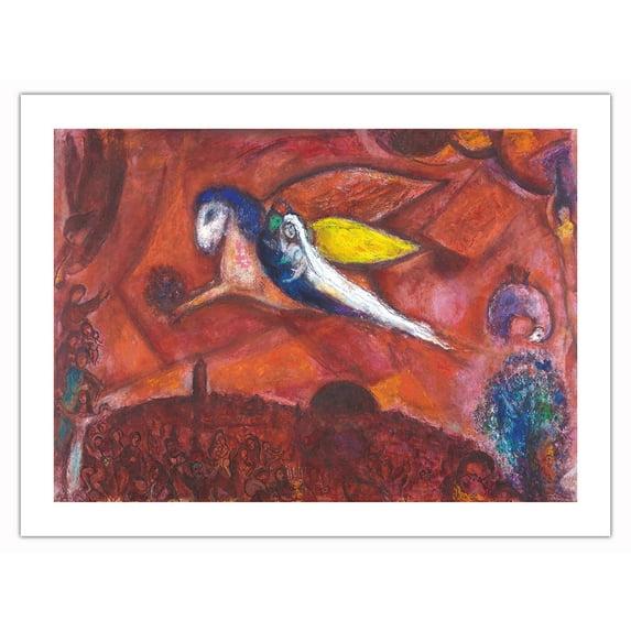 Song of Songs IV - From an Original Color Painting by Marc Chagall c.1958 - Bamboo Fine Art 290gsm Paper (Unframed) 12x16in