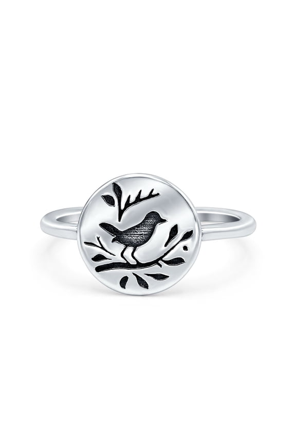 Songbird Band Ring 925 Sterling Silver Size 5