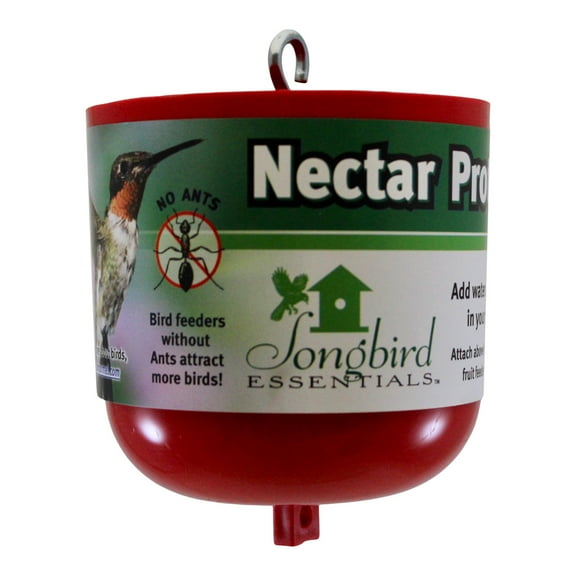 Songbird Essentials Ant Moat for Hummingbird Feeders Nectar Protector 18oz Red