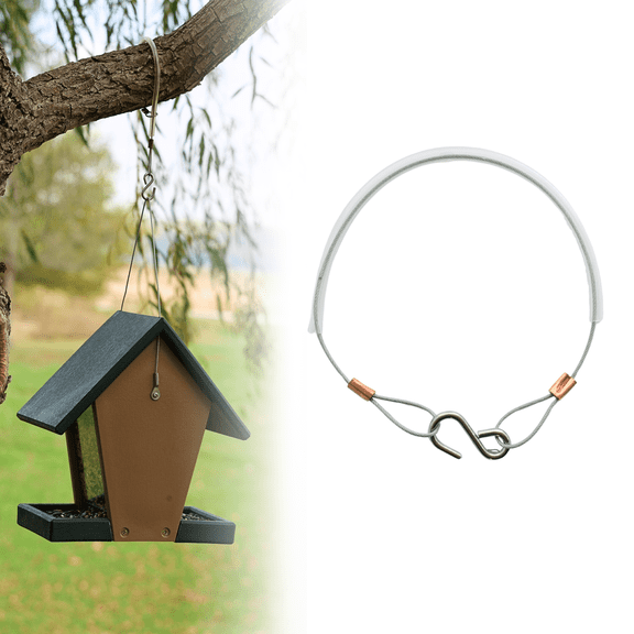 Songbird Essentials Bird Feeder Hanger Limb Protector Stainless Steel Cable Hanger 12 in