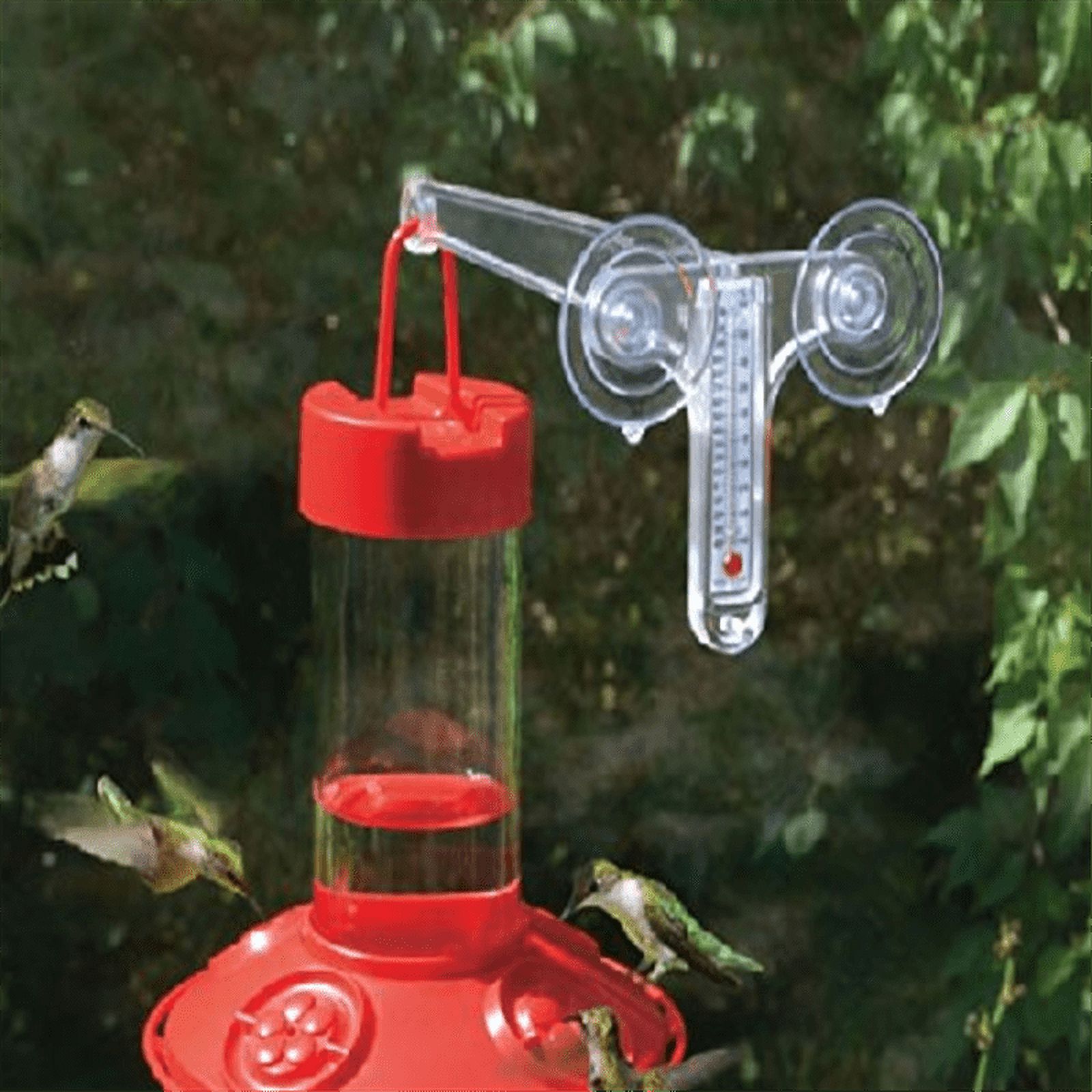 Metal Outdoor Thermometers With Bird Feeder Decorative Thermometer