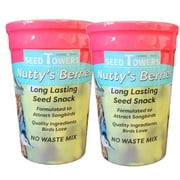 Songbird Treats Nutty's Berries Seed Tower 2 Pack | Bundle of 2 two pound Seed Log Towers for Wild Birds | Nutty's Berries 2 Pack