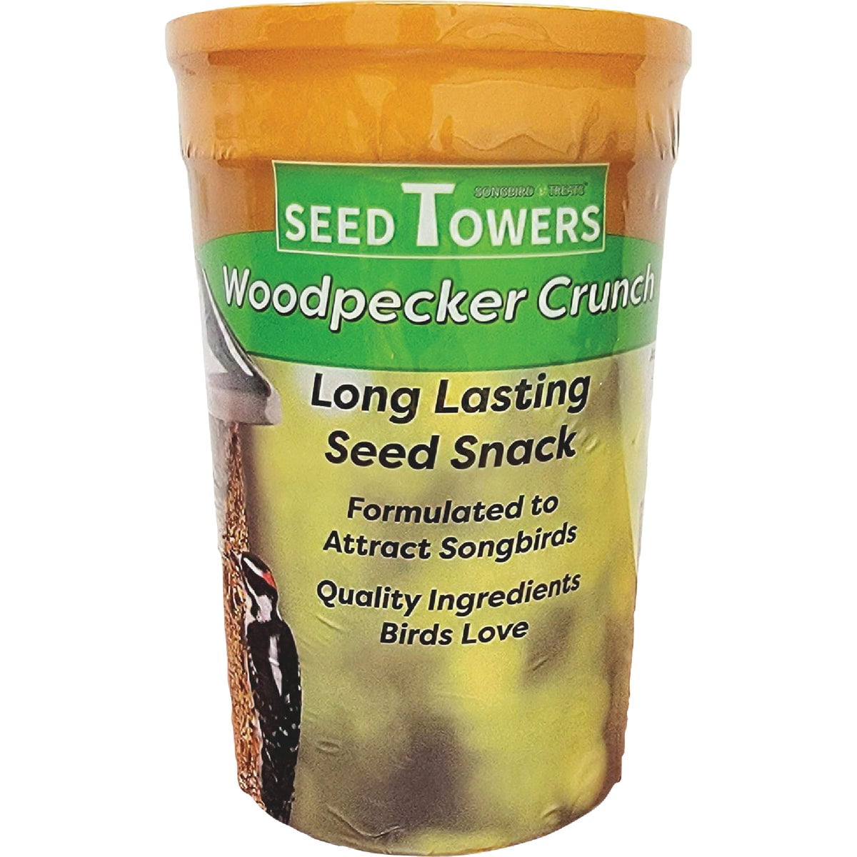 Wildlife Sciences Songbird Treats Seed Tower 2 Packs  Bundle of 2  1.5-2 lb Seed Log Towers for Wild Birds Woodpecker Crunch — Residential Use, Standard Application