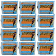Songbird Treats Sunny Mealworm Seed Bars | 12 Pack of 7 oz Bird Seed Cakes for Wild Birds
