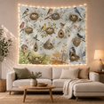 thumbnail image 1 of Songbirds Among Nests and Flowering Branches, Peaceful Watercolor for Nature Lovers, Avian Garden Decor, Housewarming Gift, Tapestry Wall Hanging for Bedroom and Living Room, 1 of 7