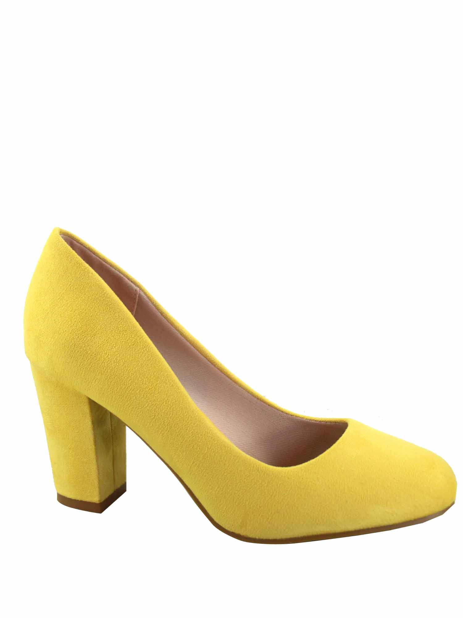 JOEupin Women's Pointed Toe Suede Pumps - Classic 3.15 Inch Mid Heel Dress Shoes