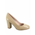 thumbnail image 1 of Songful-3 Women's Fashion Patent Faux Suede Round Toe Chunky Heel Slip On Pump Dress Shoes, 1 of 1
