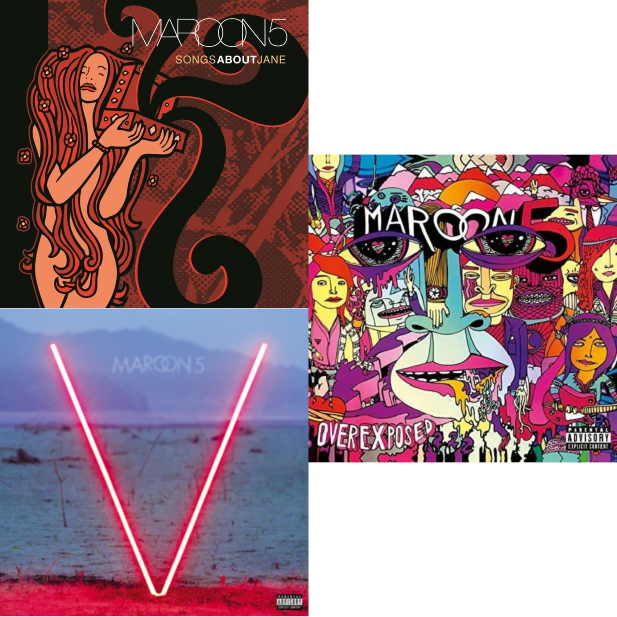 Maroon 5 - V (Black LP) (Exp) & Overexposed & Songs About Jane