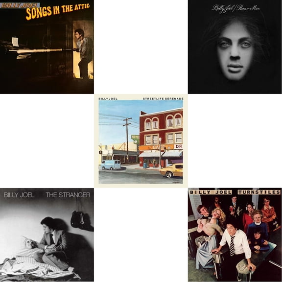 Songs In The Attic & Stranger (180G) & Streetlife Serenade & Piano Man & Turnstiles [LP Vinyl Bundle]