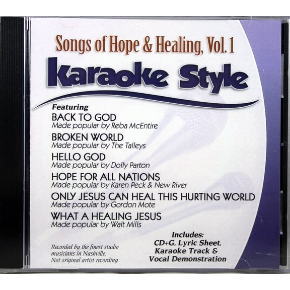 Songs Of Hope & Healing Volume 1 Karaoke Style NEW CD+G Daywind 6 Songs