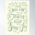 thumbnail image 1 of Songs Of Joy - Psalm 126:5 Poster Wall Art, Modern Wall Decor For Living Room Bedroom, 24x36 UNFRAMED, 1 of 3