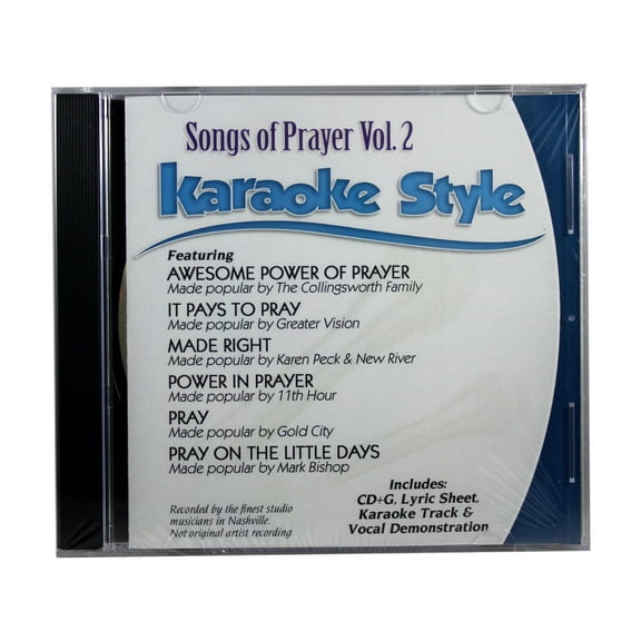 Songs Of Prayer Volume 2 Christian Karaoke Style NEW CD+G Daywind 6 Songs