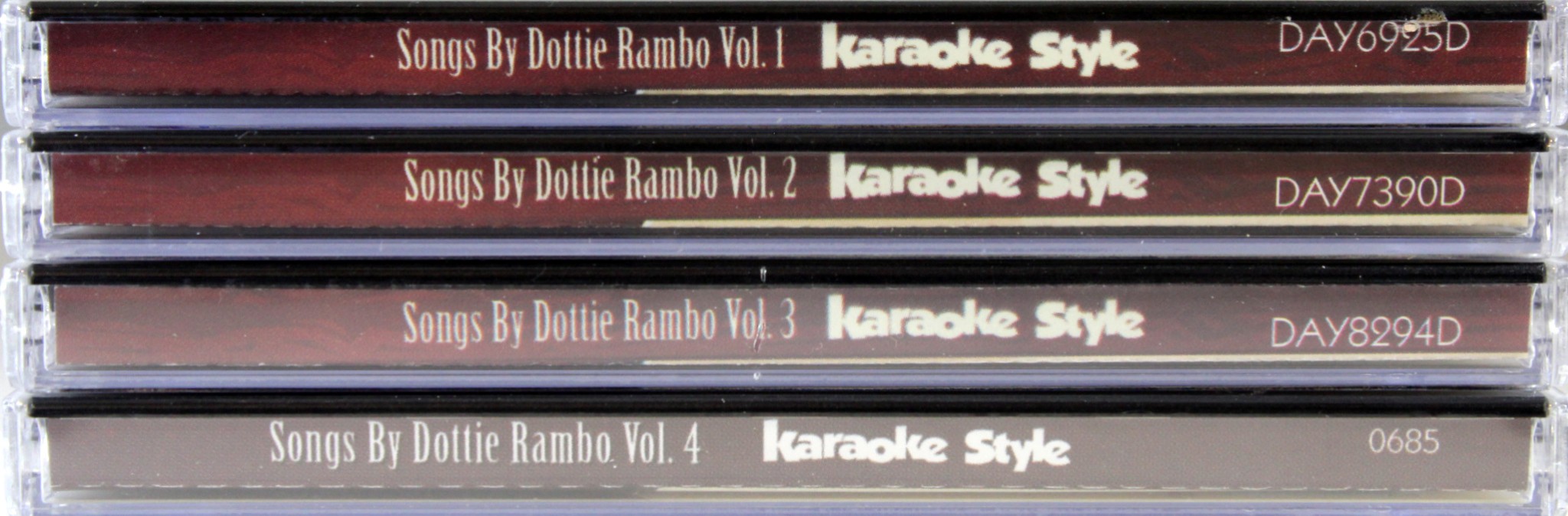 Songs by Dottie Rambo Volume 1 -4 SET Karaoke Style NEW CD+G Daywind 24 Songs
