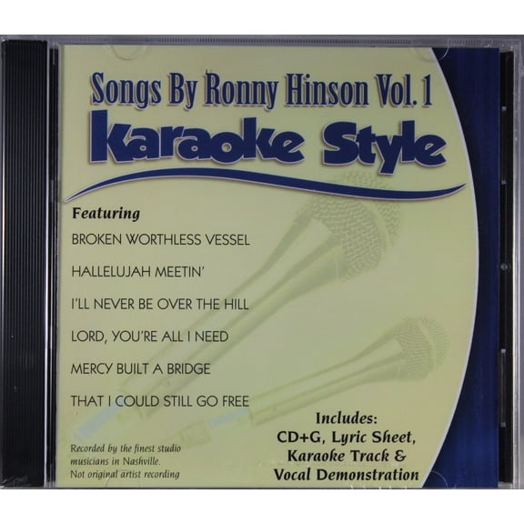 Songs by Ronny Hinson Volume 1 Daywind Christian Karaoke Style NEW CD+G 6 Songs