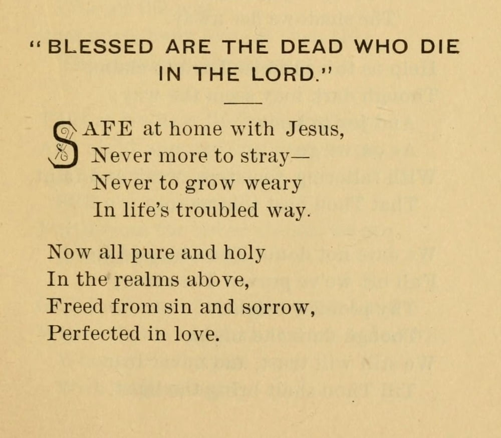 Songs by the Way 1886 Blessed are the dead Canvas Art - Lucy Nichols Granger (24 x 36)