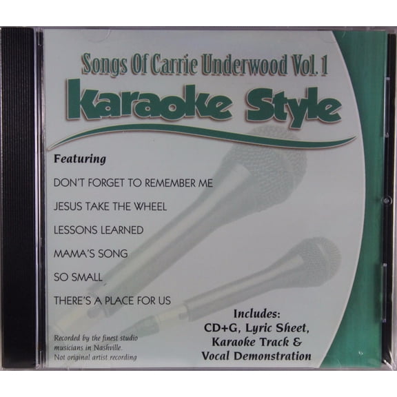Songs of Carrie Underwood Volume 1 Daywind Christian Karaoke Style NEW CD+G 6 Songs