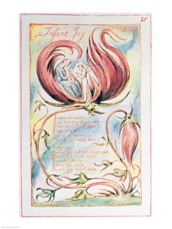 Songs of Innocence Infant Joy 1789 Canvas Art - William Blake (18 x 24)